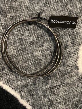 Diamond Supply Co. Silver-Tone Bangle Bracelet Set